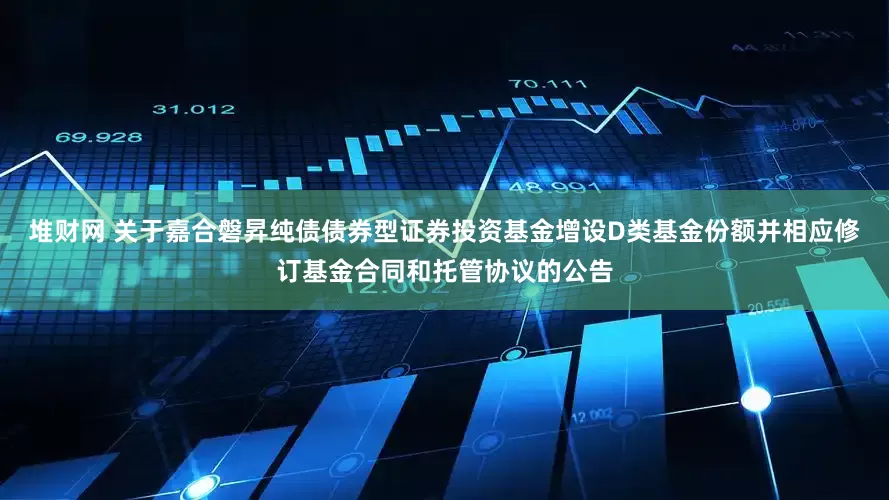 堆财网 关于嘉合磐昇纯债债券型证券投资基金增设D类基金份额并相应修订基金合同和托管协议的公告