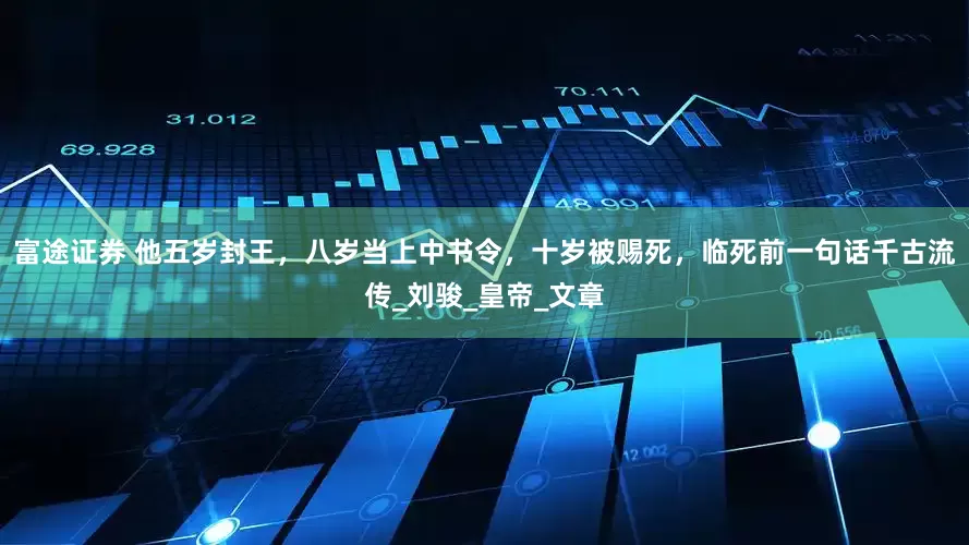富途证券 他五岁封王，八岁当上中书令，十岁被赐死，临死前一句话千古流传_刘骏_皇帝_文章
